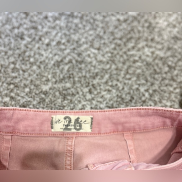 Free People Just Float On Flare Wide Leg High Rise Jeans  90’s Pink Size 26 - Picture 5 of 15